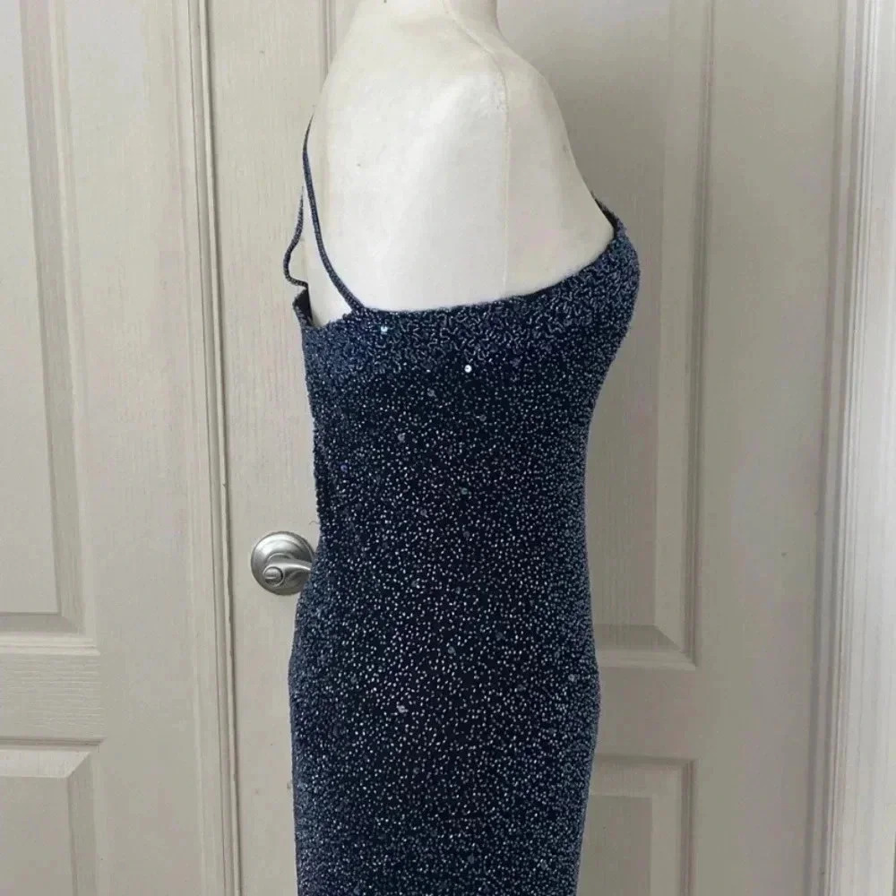 Scala Vintage Beaded Assymetrical Y2k Evening Dre… - image 7